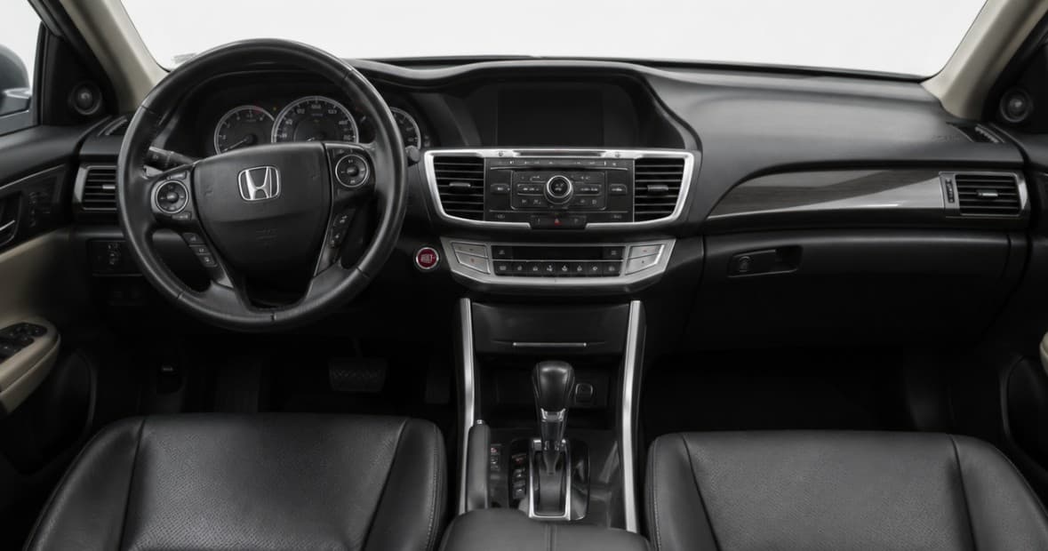2014 Honda Accord EX-L (salvage) — interior and dashboard
