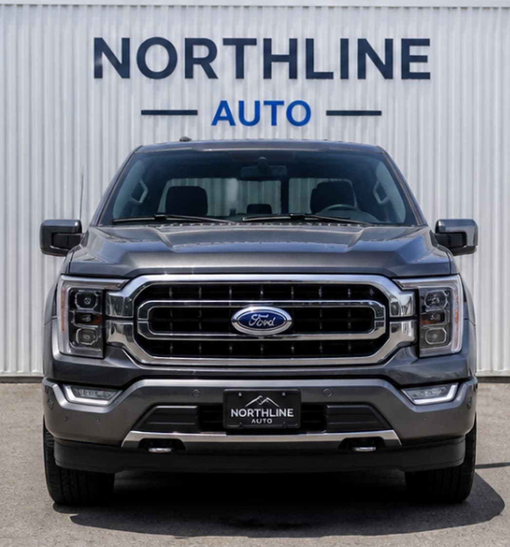 2021 Ford F-150 Lariat — front three-quarter view