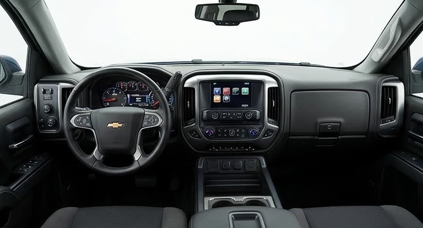 2017 Chevrolet Silverado 1500 LT — interior and dashboard